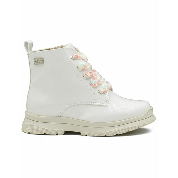 Botín Ninos Para Niña Cordones Colores Antiderrapante Hueso beige 17.5