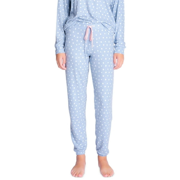 Insomniax Yummy Printed Jogger Pajama Pants Blue Size Medium