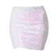 thumbnail image 4 of Faldas de moda para mujer, faldas elásticas brillantes para la calle, vestido de tubo con lentejuelas, falda cruzada para blanco, 4 of 7
