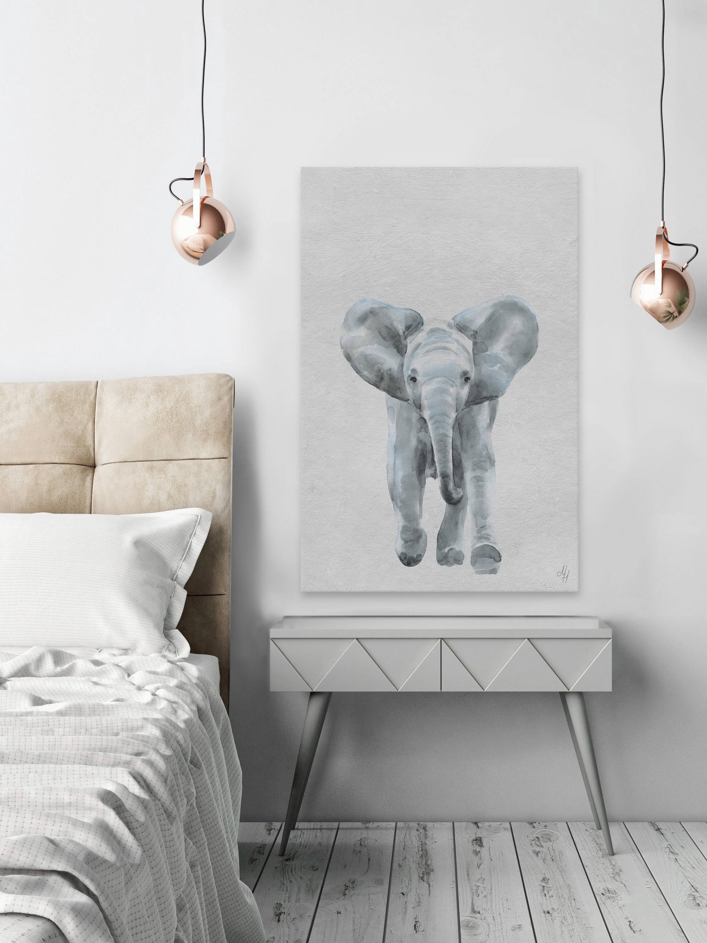 Marmont Hill Here Goes the Elephant II Canvas Wall Art