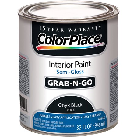 Colorplace Onyx Black Semi Gloss Interior Paint, 1-Quart - Walmart.com