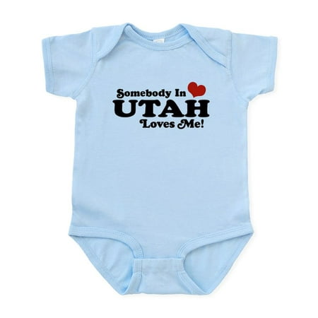 

CafePress - Somebody In Utah Loves Me Infant Bodysuit - Baby Light Bodysuit Size Newborn - 24 Months