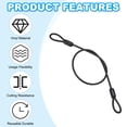 thumbnail image 4 of Uxcell Vinyl Coated Stainless Steel Cable with Loops, Flexible Wire Rope Security Chain Lanyard Lock for Outdoor Lighting Black 5/32"x2 ft, 4 of 7