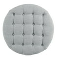 thumbnail image 3 of HomePop Grand Pouf de Rangement Rond Capitonné à Gros Boutons, Bleu Pâle, 3 of 8