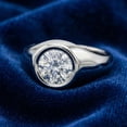 thumbnail image 5 of Pompeii Mens Solitaire Round Diamond Ring 1Ct Anniversary Pinky Ring 14k Gold Lab Grown, 5 of 6