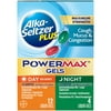 Alka-Seltzer Plus Maximum Strength Cough, Mucus & Congestion Medicine, Day+Night, Powermax Liquid Gels, 16 Count