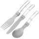 thumbnail image 1 of Juego de cucharas de tenedor de titanio de 3 uds. Cubiertos plegables ultraligeros portátiles Labymos  traje de vajilla, 1 of 7