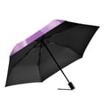 thumbnail image 2 of FORMRS Travel Umbrella Folding Auto Open Close Windproof Rain UV Protection, Purple and White Pattern, 2 of 8