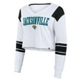 thumbnail image 2 of Women's Fanatics  White Jacksonville Jaguars Stretch Cropped Fashion Long Sleeve T-Shirt, 2 of 3