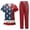 02-Deep Red, variant on 250th Anniversary USA Scrubs Set for Women, 4th of July V-Neck Short Sleeve Top & Pants, Soft Breathable Medical Uniform with Pockets for Nurses & Caregivers 01-Dark Blue XXL