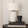 thumbnail image 2 of Bouclair Black And White Ribbed Ceramic Table Lamp, 2 of 9