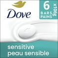 thumbnail image 2 of Dove Pain de Beauté 1/4 de Crème Hydratante Sans Parfum Peau Sensible, 106 g (6 pains), 2 of 7