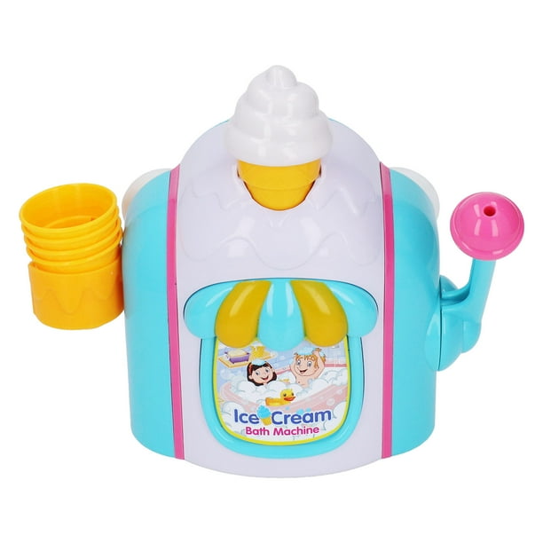 Máquina de burbujas para niños máquina de burbujas portátil multifuncional de plástico máquina de burbujas de baño de espuma con forma de helado DIY juguete para hacer ANGGREK Otros