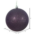 thumbnail image 2 of Vickerman Vickerman 8" Plum Glitter Ball Christmas Ornament, 2 of 3