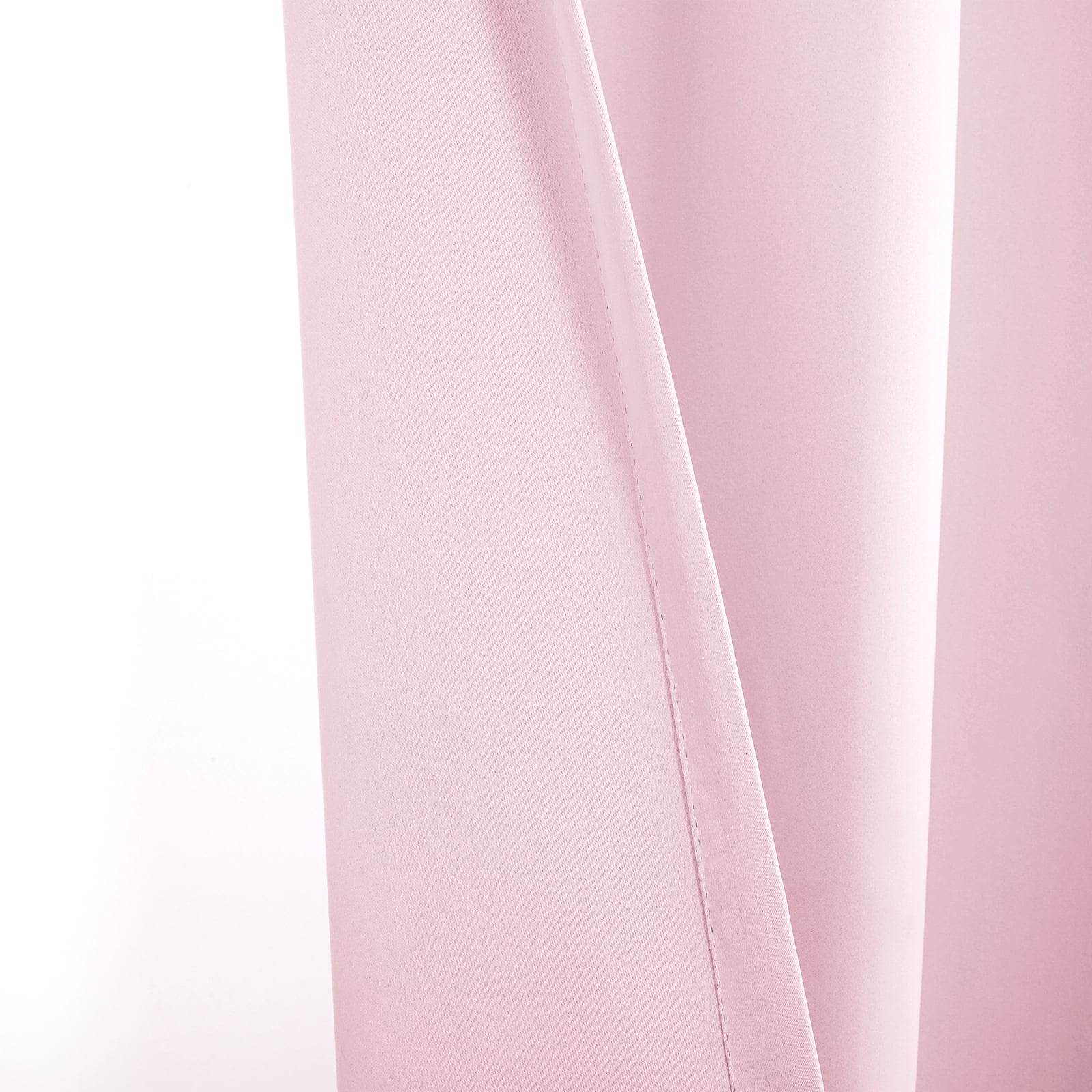 Pink Curtains 63 Inch Long- Blackout Curtains with Voile Sheer Drapes Thermal Pink Window Treatments with Tie-Backs for Kids/Girls Bedroom Nursery Living Room, Elegant, 1 Panel