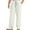White, variant on Men’s Textured Patterned Loose Fit Drawstring Waist Casual Pants Soft Fabric Straight Leg Trousers for Everyday Wear