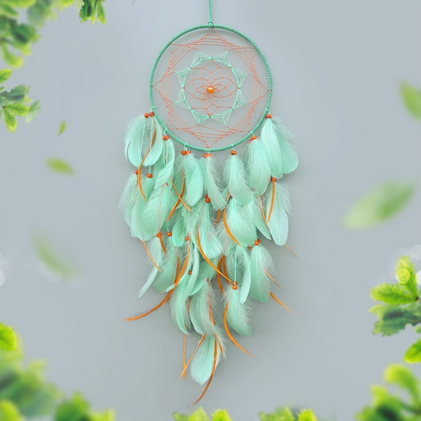 Decoración Colgante Atrapasueños | Red Atrapasueños Boho | Decoración colgante de estilo forestal para dormitorio, guardería, habitación del bebé | Ornamento de fiesta del día de San Patricio del