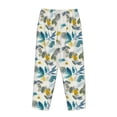 thumbnail image 5 of Xecao Watercolor Leaves Women's Straight Lounge Pajama Pants: The Epitome of Relaxed Sleepwear, 5 of 9