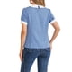 thumbnail image 3 of INSPIRAR CHIC Blusas de Mujer con Cuello Peter Pan en Contraste, con Lunares, de Manga Corta, Talla M, Azul Polvoriento, 3 of 6