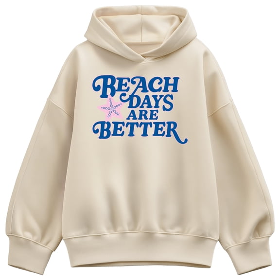 Instant Message - Beach Days Are Better Oversized Fleece Hoodie Sweatshirt