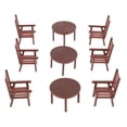 thumbnail image 2 of MasteelfCA 4 Sets Mini Table Chair Set Furniture Model Mini House Living Room Accessory, 2 of 7