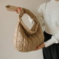 thumbnail image 5 of Bolso de mensajero de Color puro a cuadros Vintage para mujer, de gran capacidad de nailon, 5 of 5