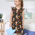 thumbnail image 4 of Fotbe Autumn Fox Vestido de Dormir para Niñas de 3 a 10 Años, Mangas Cortas, Estilo Princesa, Pijama Camisón con Mangas Voladas-Medium, 4 of 6