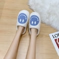 thumbnail image 5 of YAZI smiley face slippers for women indoor and outdoor menfluffy cute, 5 of 14