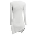 thumbnail image 3 of Doublju Womens Long Sleeve V-Neck Tunic Handkerchief Longline Tunic T-Shirt Dress, 3 of 3