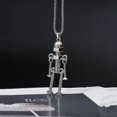 thumbnail image 3 of Punk trendy brand necklace screw robot sweater chain bouncy jewelry titanium steel necklace, 3 of 5