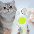 thumbnail image 2 of Cortaúñas verde con luz LED para perros y gatos Cortaúñas para perros y gatos Cortaúñas con lima de uñas y protector contra salpicaduras, 2 of 5