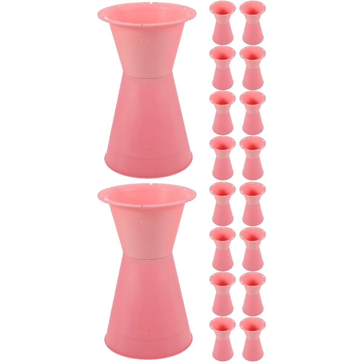 Set of 2 Sword Bucket Bouquet Bottom Foam Blocks Artificial Decor Vases Wedding Bride Pink