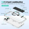 thumbnail image 5 of Decase for iPhone 14 Slim Clear Case with Stand Hand Strap,Support Wireless Charging,Shockproof Rugged Dual-Layer Transparent Magnetic Back Cover for iPhone 14,Black, 5 of 8