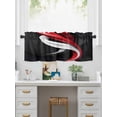 thumbnail image 5 of Valances for Windows Abstract Stitching Rod Pocket Cafe Window Treatments Valance Curtains for Kitchen Bathroom Laundry Basement Windows 42"x12", 5 of 9