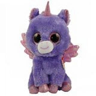 TY Beanie Boos - ATHENA the Purple Pegasus Unicorn (Glitter Eyes) 6" Plush (NO TY HANG TAG)