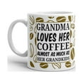 thumbnail image 2 of 11 oz Coffee Lover Mug Grandma Loves Her Coffee Almost as much as her Grandkids Unique Ceramic Cup, 2 of 3