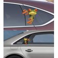 thumbnail image 2 of 5 uds 3D lindo Peep Frog pegatinas divertidas para coche camión ventana vinilo calcomanía gráficos Auto Rojo Verde, 2 of 5