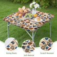 thumbnail image 4 of Beige Baseball Gear Pattern Square Fitted Tablecloth with Elastic Edge,Square Table Cover,Washable Elastic Table Cover for Home Kitchen Party Decor 34"x34", 4 of 6