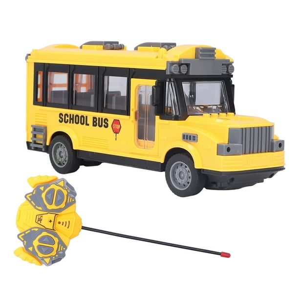 Juguete De Autobús Escolar, Material Plástico, Escala 1/30, Autobús Escolar Con Control Remoto, Bordes Brillantes Para Mayores De 3 Años Para Regalo