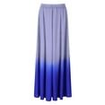 thumbnail image 4 of Jupe Longue Plissée à Taille Élastique Imprimé Dégradé pour Femmes, 4 of 10