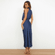 thumbnail image 3 of Elegante vestido de noche de satén con cuello halter y sin mangas para mujer (M), 3 of 6