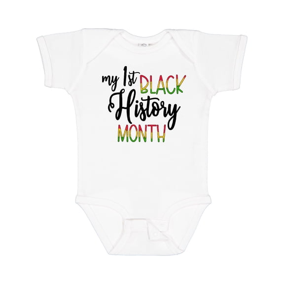 Inktastic My 1st Black History Month Boys or Girls Baby Bodysuit