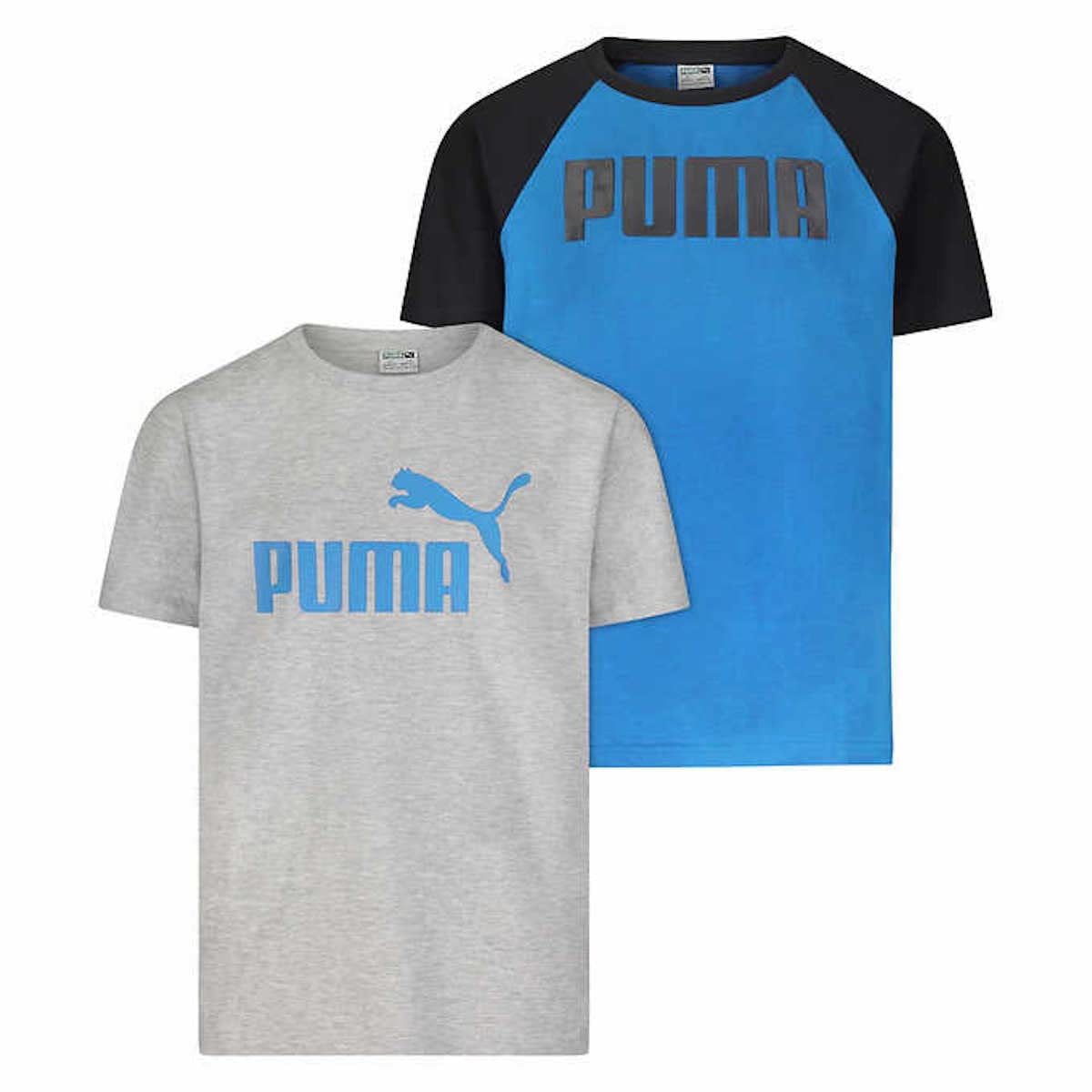 Puma Youth Boy s 2 Pack Short Sleeve T Shirts Medium 10 12 Light Heather Grey Other