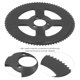 thumbnail image 4 of Black Disc 25H Three Holes 80T Crankset Inner Diameter 29mm Sprocket for Electric Scooter, 4 of 4