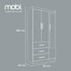 thumbnail image 5 of Mobi Ropero 92cm De Madera Jazmín Chocolate Closet Organizador Mobi Muebles Moderno, 5 of 9