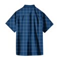 thumbnail image 5 of Yiaimeir Men's Casual Short-sleeved Shirt Slim Fashion Men's Plaid Print，Size M-3XL, 5 of 5