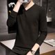 thumbnail image 3 of Camiseta ajustada para hombre, ropa lisa, cuello en V, sudaderas ajustadas, estética unicolor, oferta, Japón, informal, invierno, 3 of 4