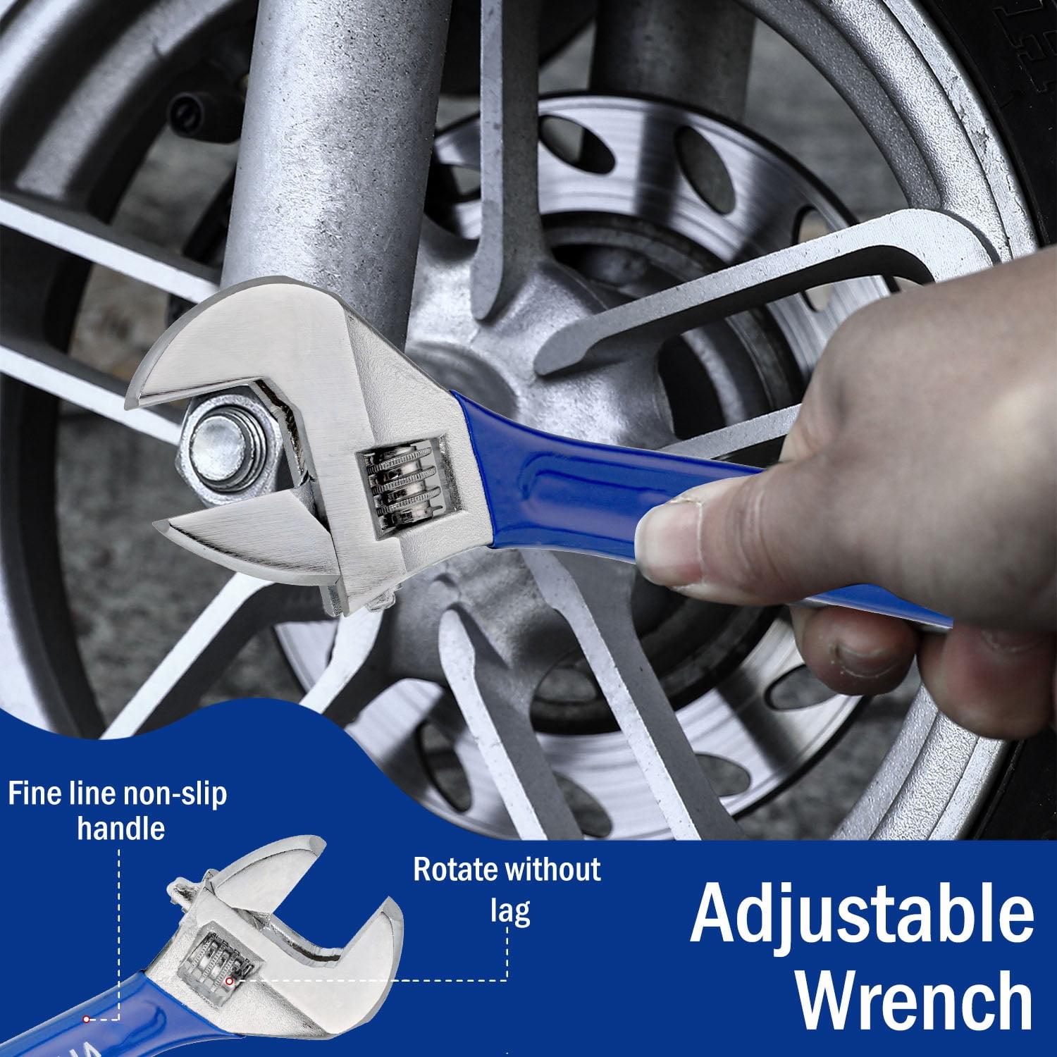 Vivicreate 4-Piece Pliers and Adjustable Wrench Set, Heavy Duty Cr-V Steel Tools with 7" Linesman, 8" Adjustable Wrench, 9" Water Pump and 10" Groove Joint Pliers for Home, Garage, and Auto Repairs