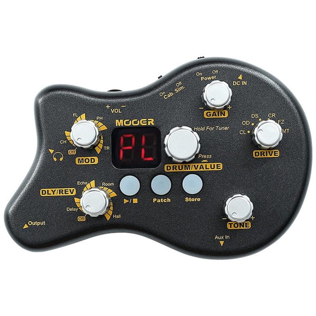 Advancent Pedal de efectos de procesador de guitarra eléctrica, ritmos de con adaptador de corriente, piezas de repuesto musicales, accesorio de Accesorios para instrumentos musicales