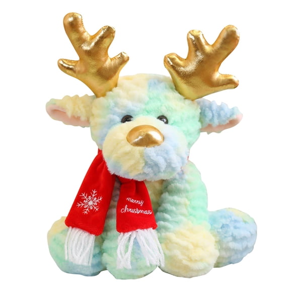 RUIG Christmas Stuffed Animal Plush Toy 11.8 inches Christmas Reindeer Plush Reindeer Stuffed Animal Toy Soft Christmas Deer Plushie Elk Plushies for Kids Decor